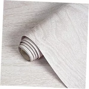 Wood Contact Paper for Cabinets and Drawers Wood Grain 17.7‘’×118‘’ White - Picture 1 of 7