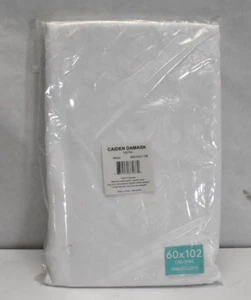 Elrene Home Fashions Caiden Damask Tablecloth 60" x 120" Oblong/Rectangle White - Picture 1 of 4
