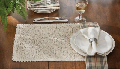Park Designs Cream Lace Placemats  ~~  Set of 2  ~~   Victorian Style - Image 1 of 2