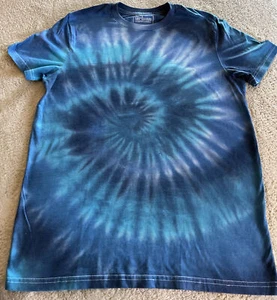 Camisa Urban Pipeline Para Hombre Azul Blanca Espiral Tinte Mangas Cortas PEQUEÑA - Imagen 1 de 8