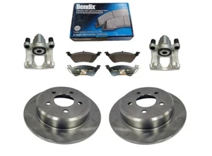 REAR BRAKE DISCS SEMI-METALLIC PADS CALIPERS FOR CHRYSLER VOYAGER 01-07 2.8crd - Picture 1 of 1