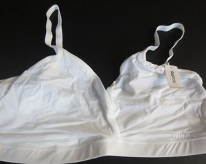 GAP BODY WOMEN'S LIVE IN PRETTY CROSSOVER BRALETTE - WHITE - XL - Picture 1 of 4
