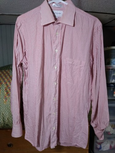 Canna da caramella" vintage Burberry London a righe rosse con bottoni (taglia L 15 5 33)