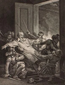Achille Lefèvre Voltaire Henriade poema ilustración grabado a Moreau 1850 - Imagen 1 de 3
