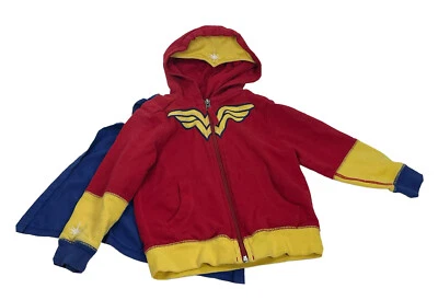 Hanna Andersson Mujer Maravilla Niñas Sudadera con Capucha Capa Disfraz Chaqueta DC 100 cm 4 4T Foto 1 de 4