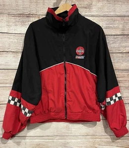 Coca Cola Nascar Black Red Racing Jacket Size Xl Ashley Sewn Products - Picture 1 of 8