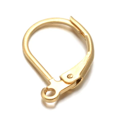 20 piezas 304 acero inoxidable palanca aro aro fornituras tono dorado 16 mm Foto 1 de 2