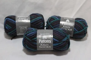 Lot of 3 skeins Patons Kroy Socks yarnspiration color Magic stripes - Picture 1 of 5
