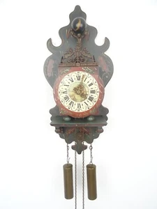 Dutch Friesian Vintage Antique Wall Clock 8 day Holland Repair (Zaanse era) - Picture 1 of 8