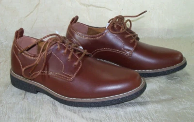 Олень олени Оксфорд платье Zander мальчиков туфли размер 1 M шнурует вверх коричневый новый с Ярлыками без коробки - Изображение 1 из 4