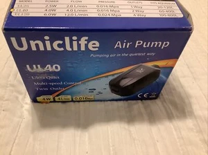 Bomba de aire Uniclife UL40 control de velocidad ultra silencioso doble salida negra 04014 - Imagen 1 de 5