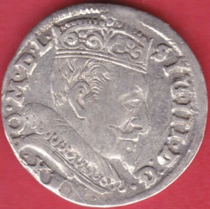 R* POLEN LITAUEN 3 GROSCHEN 1594 VILNIUS SIGISMUND III VZ/XF+ DETAILS #3954 - Bild 1 von 2