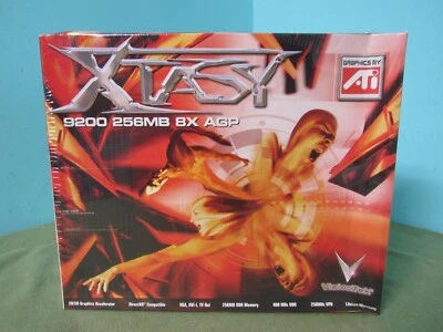 Vision Tek Xtasy ATI Radeon 9200 256MB DDR AGP 8x Vintage Computer Video Card - Image 1 of 4