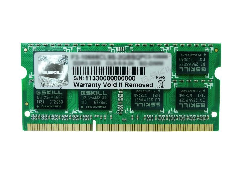 8GB G.Skill DDR3 PC3-10666 CL9 SQ Series 1333MHz single laptop memory module - Image 1 of 1