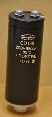 Condensador Electrolítico 6800uF 200V Terminal Tornillo Jianghai CD138 Aluminio Foto 1 de 4