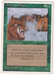Durkwood Boars 4th Edition #241 Magic The Gathering 1995 MTG Single - Picture 1 of 2
