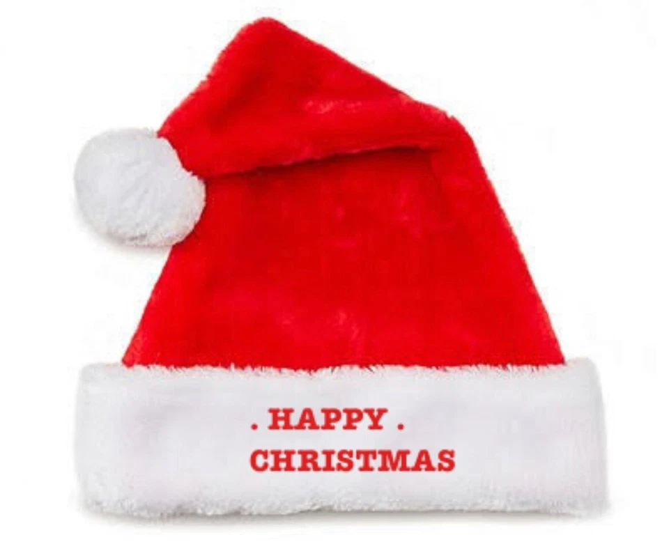 Рождественский взрослый унисекс Санта-Клаус шляпа крышка дома теплый плюшевый эластичный косплей счастливый - Изображение 1 из 1