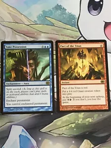 C5169 MAGIC GATHERING MTG FUTURE SIGHT TAKE POSSESSION PACT OF THE TITAN LP RARE - Picture 1 of 22