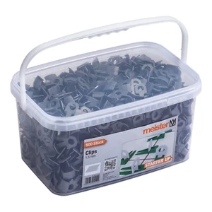 Meister Clips für Nivelliersystem Starter 900 Stück 1,5 mm Laschenstärke - Bild 1 von 5