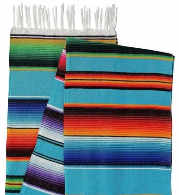 Manta Artesanal Falsa Mexicana Saltillo Serape Yoga Tiro Hecho en México X-Grande  Foto 1 de 4
