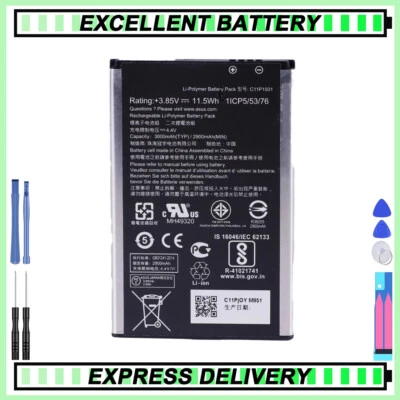 C11P1501 2900mAh For ASUS ZenFone2 Laser 5.5"/6" zenfone selfie ZE550KL ZE601KL - Image 1 of 4