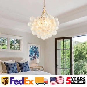 24'' 3 Light Gold Pendant Ribbed Glass Ceiling Chandelier Kitchen Island Fixture - Picture 1 of 11