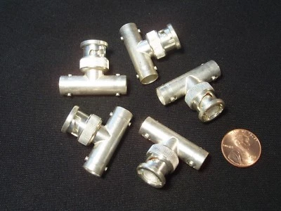 Qty 5: Quality ~KINGS~ Brand BNC-T Adapters UG-274 Silver Plated Xlnt! NOS KINGS - Image 1 of 4