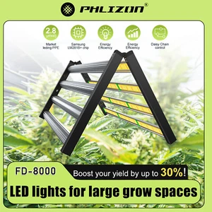 800W Lámpara LED Espectro Completo Luz Planta para Tomate/Hierbas, Cubierta 2x2m - Imagen 1 de 12