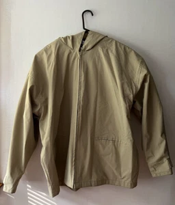 Totes Hooded Rain Coat Women Beige Solid Long Sleeve's Zip Up Size Large - Picture 1 of 5