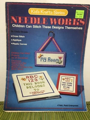 Counted Cross Stitch Kid's Krafts Series #7444 Needle Works 1981 Signs Covers - Image 1 of 4