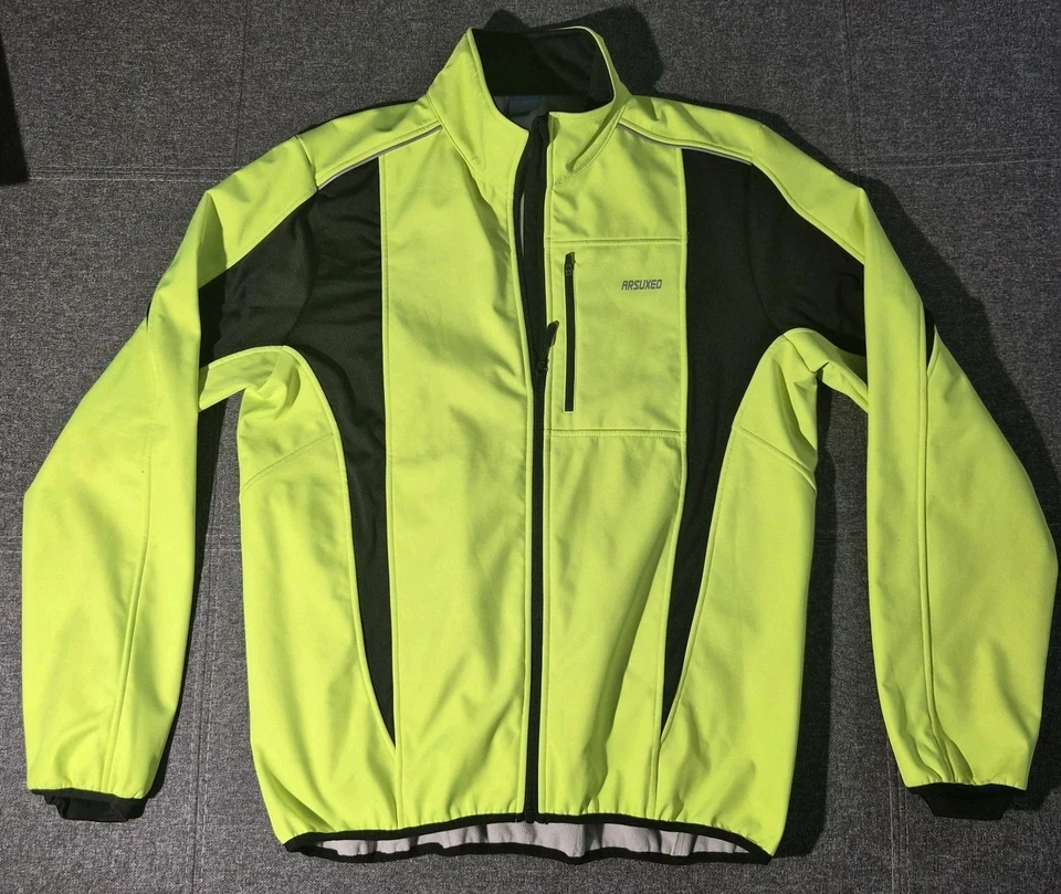 ARSUXEO Winter Warm UP Thermal Softshell Cycling Jacket Windproof Waterproof 2XL - Image 1 of 4