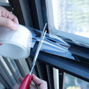 Cinta de sellado transparente para ventanas intemperie 2 pulgadas x 33 pies residuos de eliminación de clima - Imagen 1 de 7