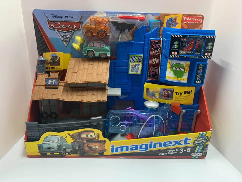 IMAGINEXT DISNEY PIXAR CARS Tokyo & Villian Playset Toysrus Exclusive  Rare - Image 1 of 4