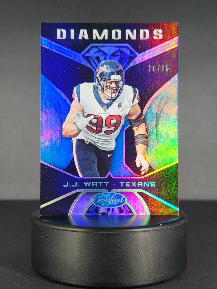 2019 Certified Diamonds Mirror Teal /35 J.J Watt #DI-JJ Houton Texans - Image 1 of 2
