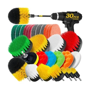Holikme 30Pack Drill Brush Attachments Set,Scrub Pads & Sponge, Power Scrubbe... - Picture 1 of 7