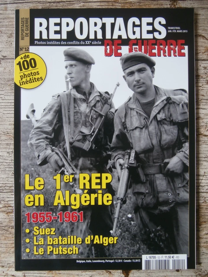 REVUE MILITAIRE REPORTAGE DE GUERRE N°12 / LE 1er REP EN ALGERIE - Photo 1/2