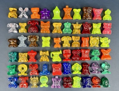 Classic GoGos Crazy Bones Things Complete JELLY Set of 60 Figures Rare Vintage - Image 1 of 4