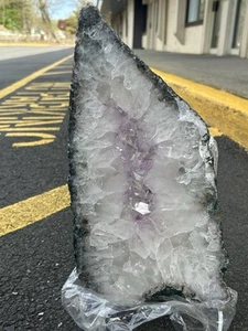 Amethyst Shark tooth Shaped slice - Picture 1 of 8