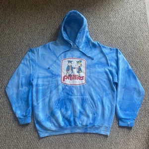 Sudadera con capucha Stitches Philadelphia Phillies para hombre XL azul tie dye dibujos animados MLB polar - Imagen 1 de 10