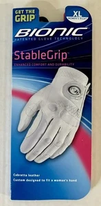 New Bionic Stable Grip Women’s Golf Glove White Cabretta Leather Right XL - Picture 1 of 3
