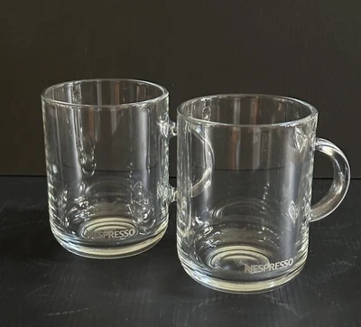 Lote de 2 tazas de café Vertuo de vidrio templado NESPRESSO Konstantin Gric 13 oz ea. Foto 1 de 4