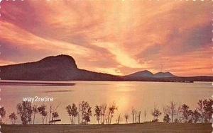 Postkarte Morgendämmerung am Elchkopfsee und über Mount Kineo Maine - Bild 1 von 2
