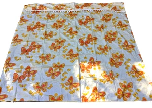 Vinyl Duschvorhang EXCELL Vintage Retro Schmetterlinge NOS Zigarettengeruch 70er Jahre - Bild 1 von 7