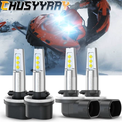 880 881 LED Headlight Bulbs For Arctic Cat Crossfire 800 Sno Pro EFI 2008-2011 - Изображение 1 из 4