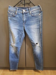 True Religion Halle Mid Rise Super Skinny Damen Jeans 36 Made In USA - Bild 1 von 9