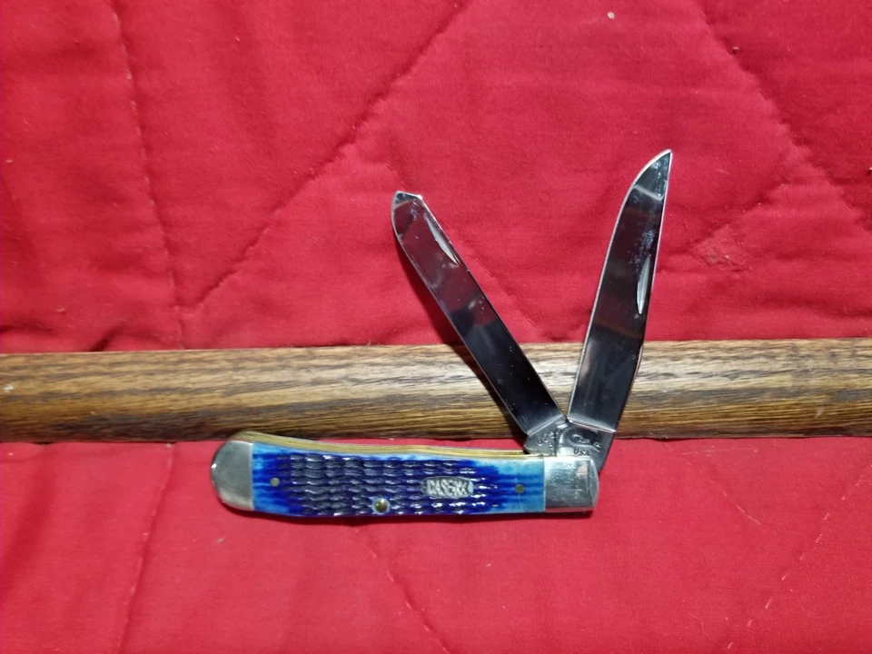 Case XX Two Blade, Blue Bone Trapper, New - Image 1 of 1