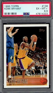 1996 Topps 138 Kobe Bryant RC.  PSA 6 .5 EXMT+.  (4761-C). - Picture 1 of 2
