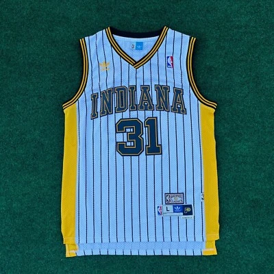 Indiana Pacers #31 Reggie Miller Adidas Camiseta NBA Baloncesto RARA Talla L Foto 1 de 4