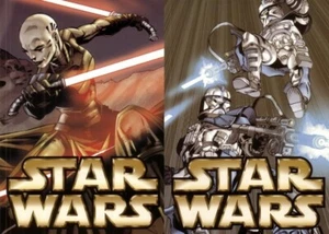 Set of 2 Star Wars Clone Wars 2003 Comic-Con SDCC 4x6 postcards (Asajj Ventress) - Picture 1 of 1