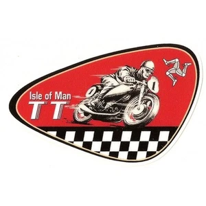 TT Isle of Man right / droit sticker vinyle laminé - Imagen 1 de 1